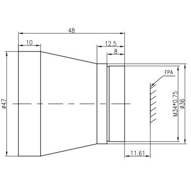  Drawings of 45mm F1.1 Infrared Athermal Lens