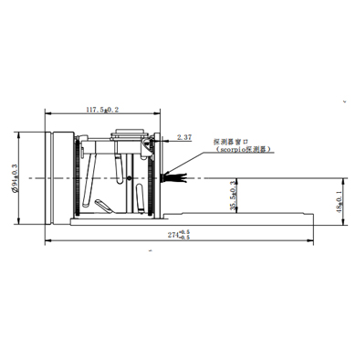 Drawings of 15～300mm F4.0 Continuous MWIR Zoom Lenses