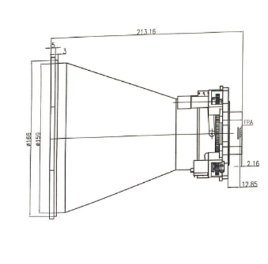 Drawings of 150mm F1.0 Motorized Lenses