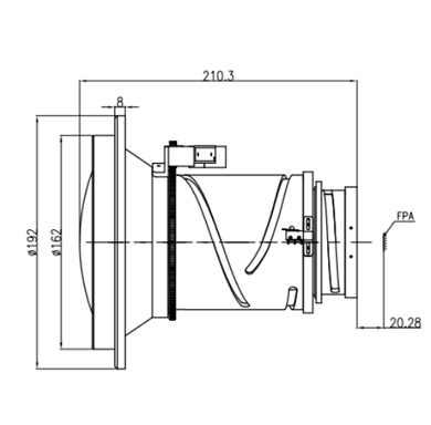 Drawings of 18～180mm F1.0/1.2 Continuous LWIR Zoom Lenses