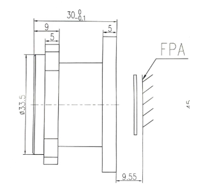 Drawings of 19mm F1.1 Infrared Athermal Lens