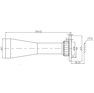 Drawings of 200mm F4.0 Manual MWIR Lenses