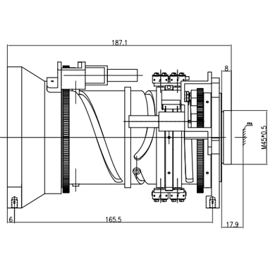 Drawings of 25～100mm F1.2 Continuous LWIR Zoom Lenses