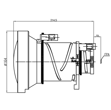 Drawings of 25～200mm F1.1/1.3 Continuous LWIR Zoom Lenses