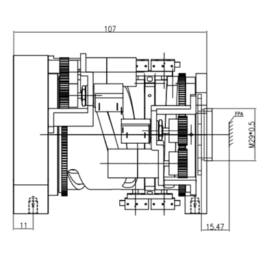 Drawings of 25～75mm F1.2 Continuous LWIR Zoom Lenses