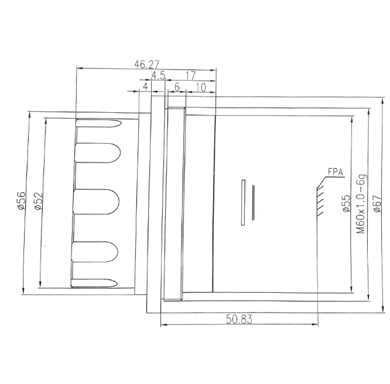 Drawings of 25mm F2.0 Manual MWIR Lenses