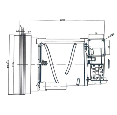 Drawings of 30～150mm F1.2 Continuous LWIR Zoom Lenses