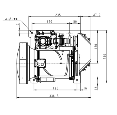 Drawings of 35～700mm F4.0 Continuous MWIR Zoom Lenses