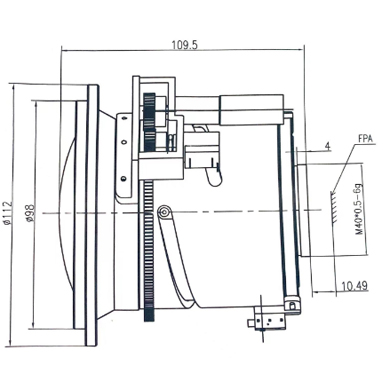 Drawings of 50～100mm F1.1 Dual Field Of View Lenses