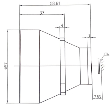 Drawings of 50mm F1.0 Infrared Athermal Lens