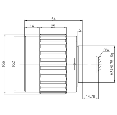 Drawings of 50mm F1.2 Infrared Manual Lenses