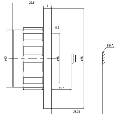 Drawings of 50mm F2.0 Manual MWIR Lenses