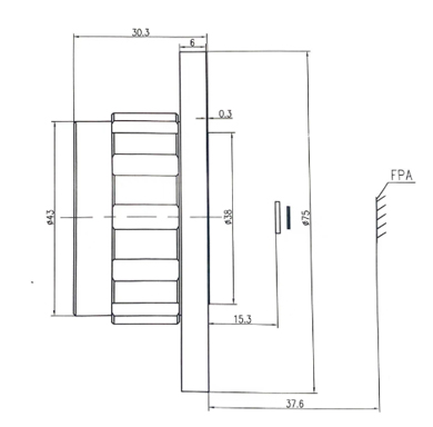 Drawings of 50mm F4.0 Manual MWIR Lenses